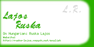lajos ruska business card